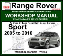 Range Rover Sport Workshop Service Repair Manual Download